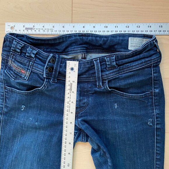 Diesel jeans Size 28 Culturebelt Regular Slim-Tapered leg low rise Stretch Blue - Picture 13 of 15